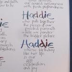 "Haddie" detail